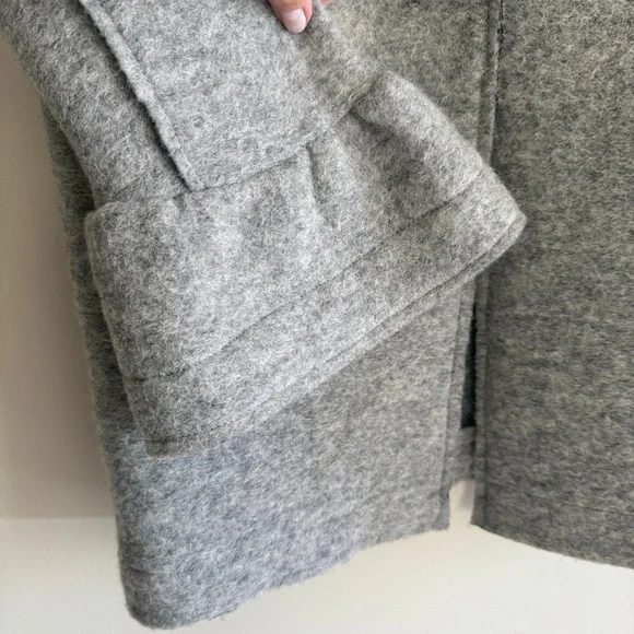 Bee & U Light Grey Italian Wool Button Mid Length Women's Jacket SZ Med - Picture 8 of 14